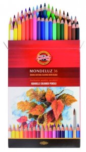 Akvarelové pastelky Mondeluz 36ks v papírovém obalu
