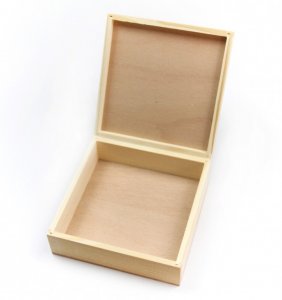 Dřevěná krabička čtverec