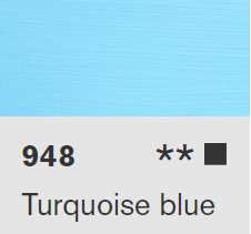 Akryl Lascaux Studio 85ml – 948 Turquoise blue light