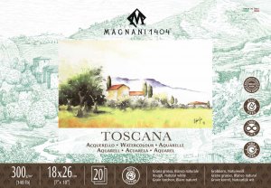 Akvarelový blok Magnani Toscana 18x26cm 300g 100% bavlna