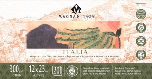 Akvarelový blok Magnani Italia 12x23cm 300g 100% bavlna