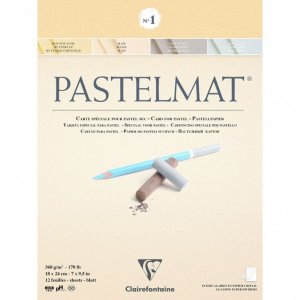 Blok pro pastel Pastelmat 18x24cm jemné odstíny 360g 12 listů
