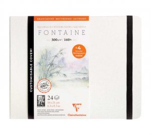 Akvarelová kniha Fontaine 21x16cm hot pressed 300g