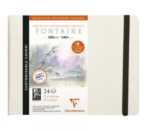 Akvarelová kniha Fontaine A5 hot pressed 300g