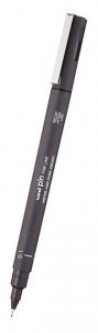 Tmavě šedý liner Uni Pin 0,1mm