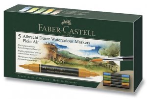 Sada akvarelových popisovačů Faber-Castell plenér 5ks