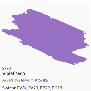 Akvarelová barva Umton 2,6ml – 2990 violeť šedá