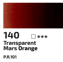 Olejová barva Rosa 45ml – 140 mars orange transparent