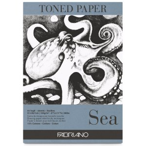 Fabriano toned paper A4 120g sea modrý skicák