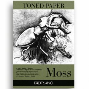 Fabriano toned paper A4 120g moss zelený skicák