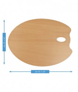 Dřevěná oválná paleta Mabef 35x45cm