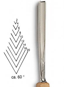 Dláto Stubai tvaru V 60° 5541 – šířka 20mm