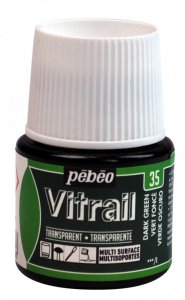 Barva na sklo Vitrail 45ml – 35 zelená tmavá