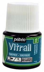 Barva na sklo Vitrail 45ml – 17 tyrkysová