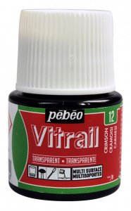 Barva na sklo Vitrail 45ml – 12 rumělka