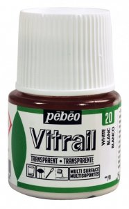 Barva na sklo Vitrail 45ml – 20 bílá