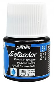 Barva na textil Setacolor 45 ml – 99 černá perleťová