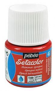 Barva na textil Setacolor 45 ml – 46 červená jasná perleťová