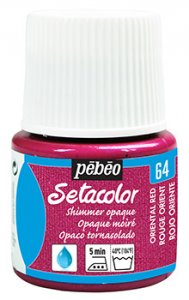 Barva na textil Setacolor 45 ml – 64 orientální červeň perleťová