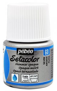 Barva na textil Setacolor 45 ml – 60 stříbrná perleťová