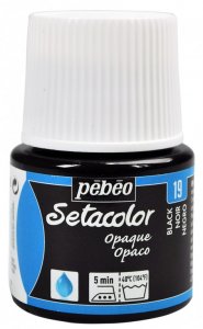 Barva na textil Setacolor 45 ml – 19 černá