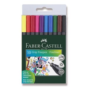 Barevné popisovače Faber-Castell Grip 10ks