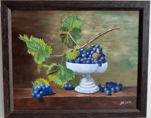Bodegón con uvas
