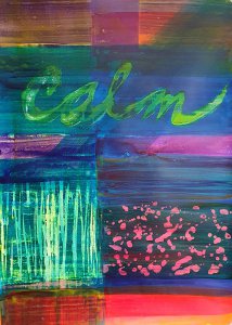 Calm II, acrylic on paper