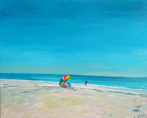 "Egy napernyő. Délután a tengerparton".