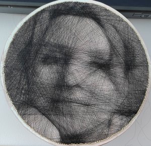 StringArt portrait made of rivet and nail to order