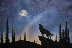 Howling at the moon