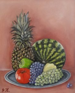 Bodegón de frutas y verduras