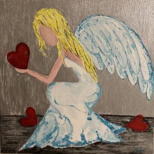 Blonďatý anděl se srdcem