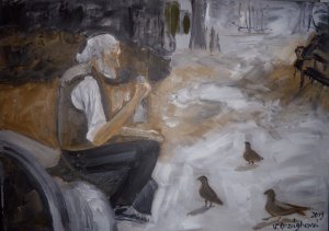 The old man and the pigeons