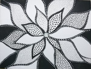 Black & white flower