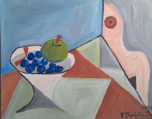 Still life with nude