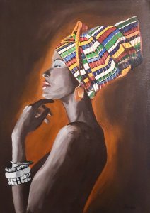 Afrika - Kostkovaný šátek