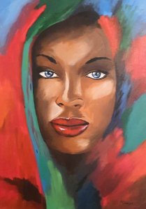 Retrato africano de uma mulher