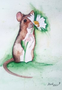 Ratón con ortiga