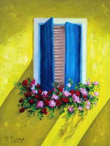 "Window with flowers"