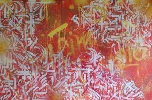 a kalligráfia találkozik a graffitivel