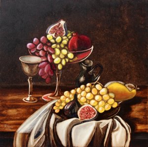 "Still life with grapes"