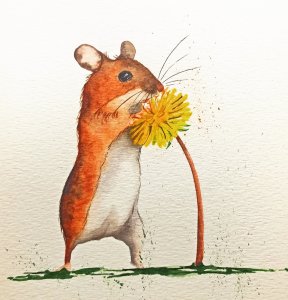 Mouse and dandelion