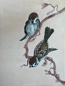 Pájaros en el espino