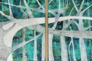 WHITE TREES - diptych