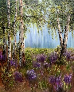 Spring gift - birches and flowers