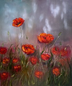 Red poppies for the heart and soul