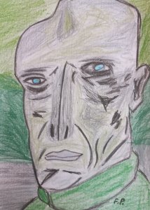 Portrét muže - Lord Voldemort.