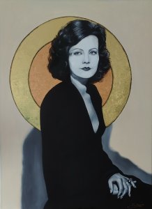 Greta Garbo - con anello metallico