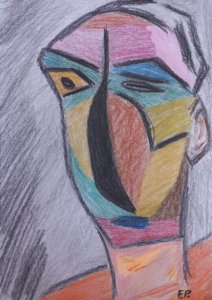 Portret mężczyzny - Papuga.